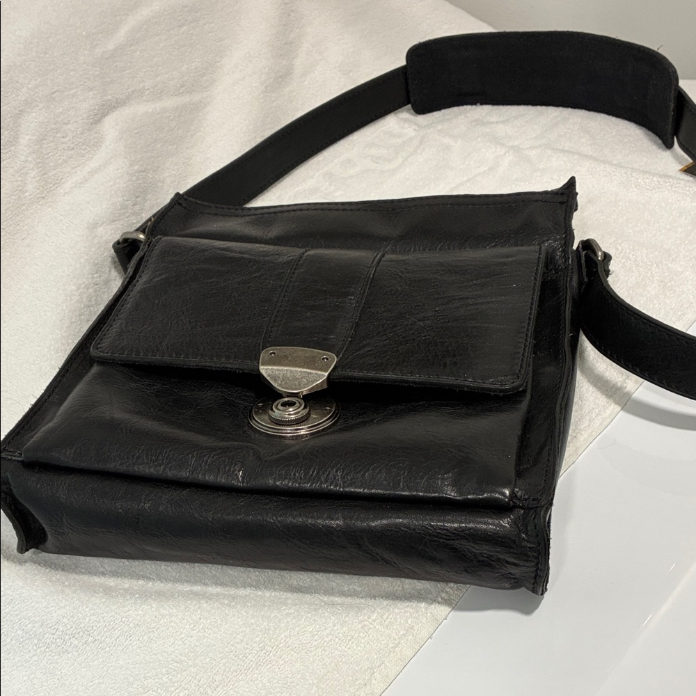 Black Leather Men's Bag